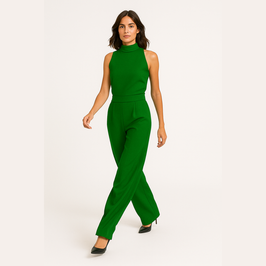 Noor | Ärmlös Jumpsuit med Vid Silhuett