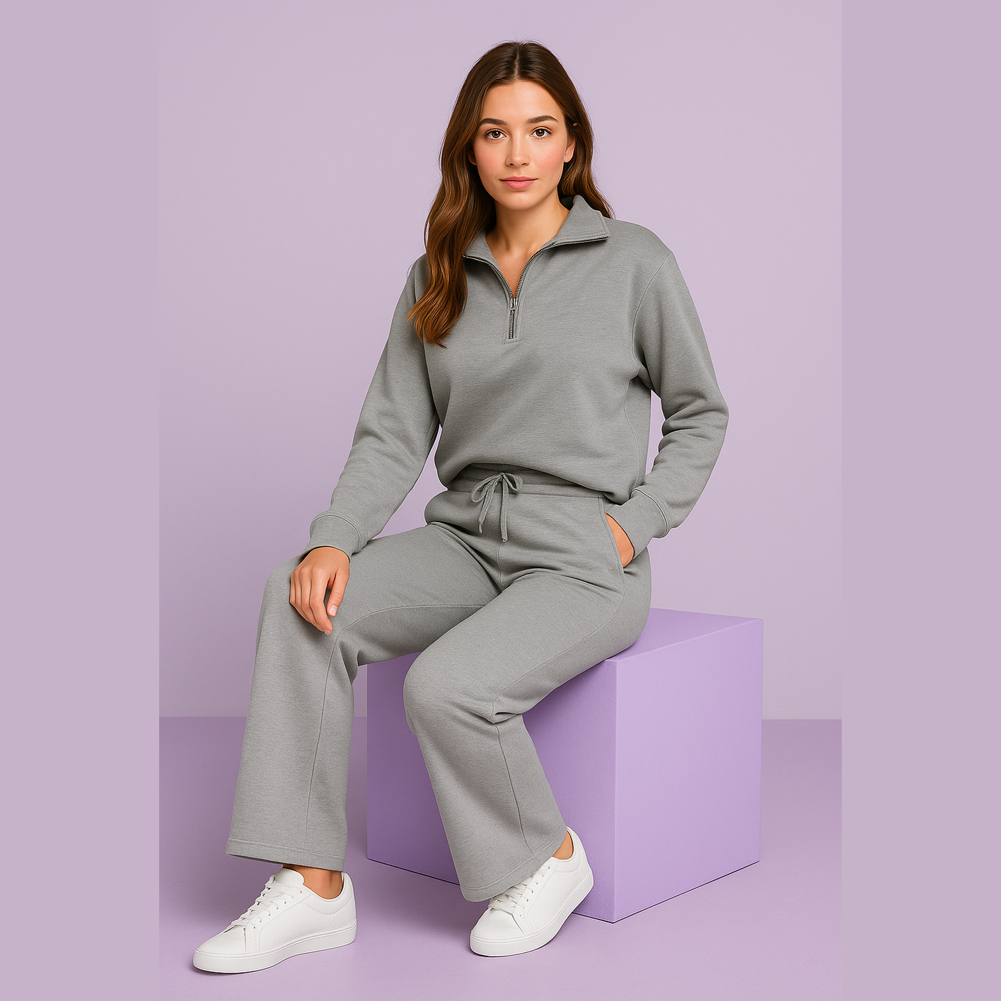 Alma | Mjuk Lounge-set med Vida Byxor